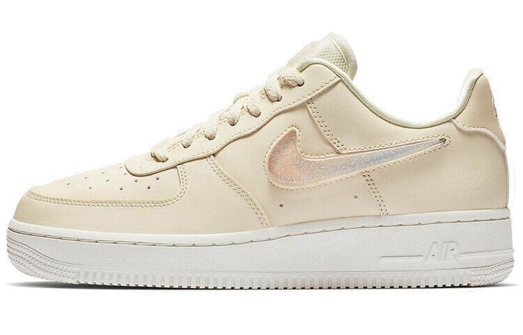 Nike Air Force Cream / Iridescent Swoosh